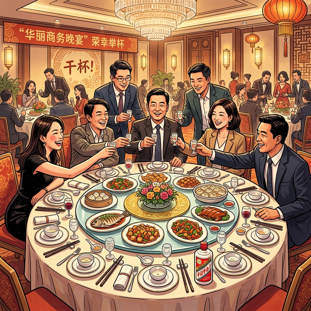 Văn Hóa Trên Bàn Tiệc (饭局): Nghệ Thuật Mời Rượu (敬酒) Của Người Trung Quốc