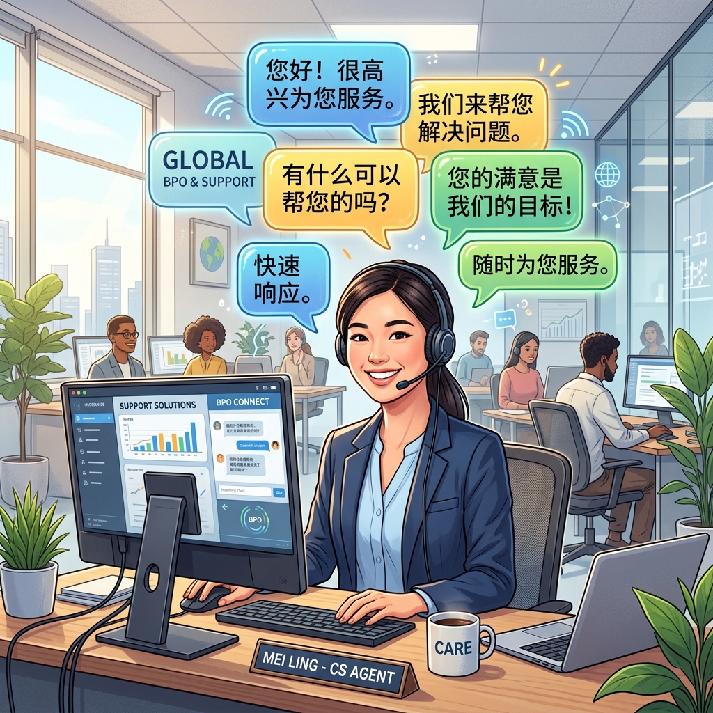 Tiếng Trung Cho Ngành Dịch Vụ Khách Hàng (Customer Service / BPO): Kỹ Năng Xoa Dịu 