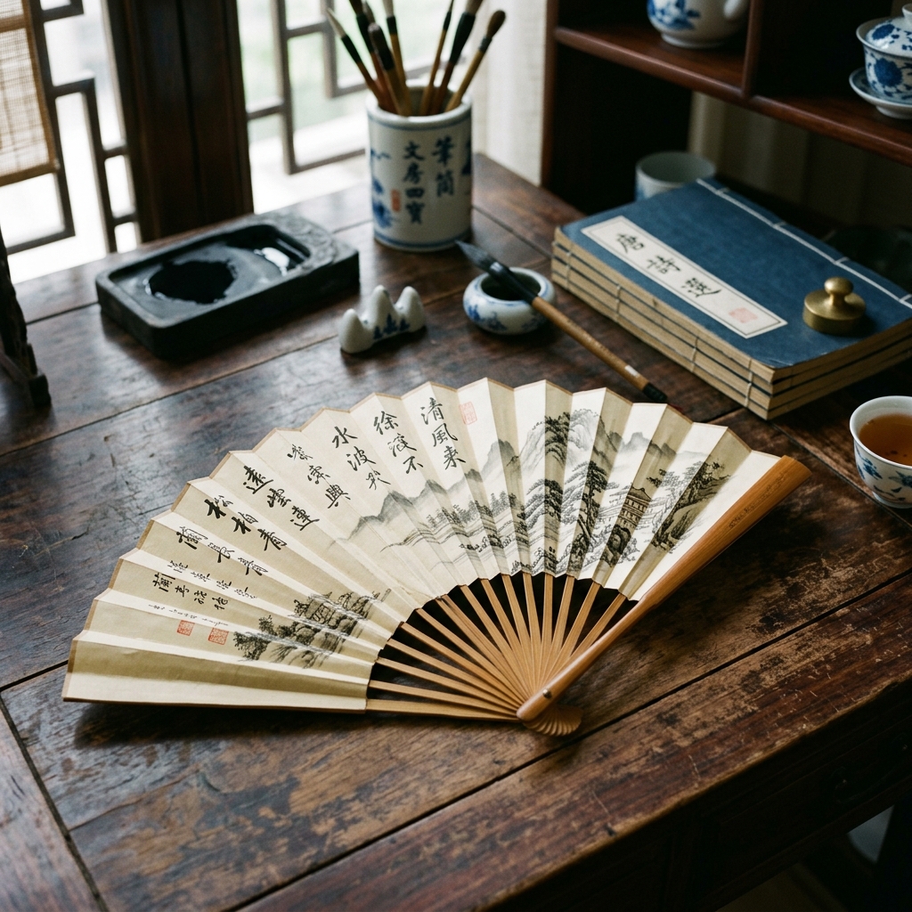 Quạt Giấy Xếp (Folding Fan): Phụ Kiện 