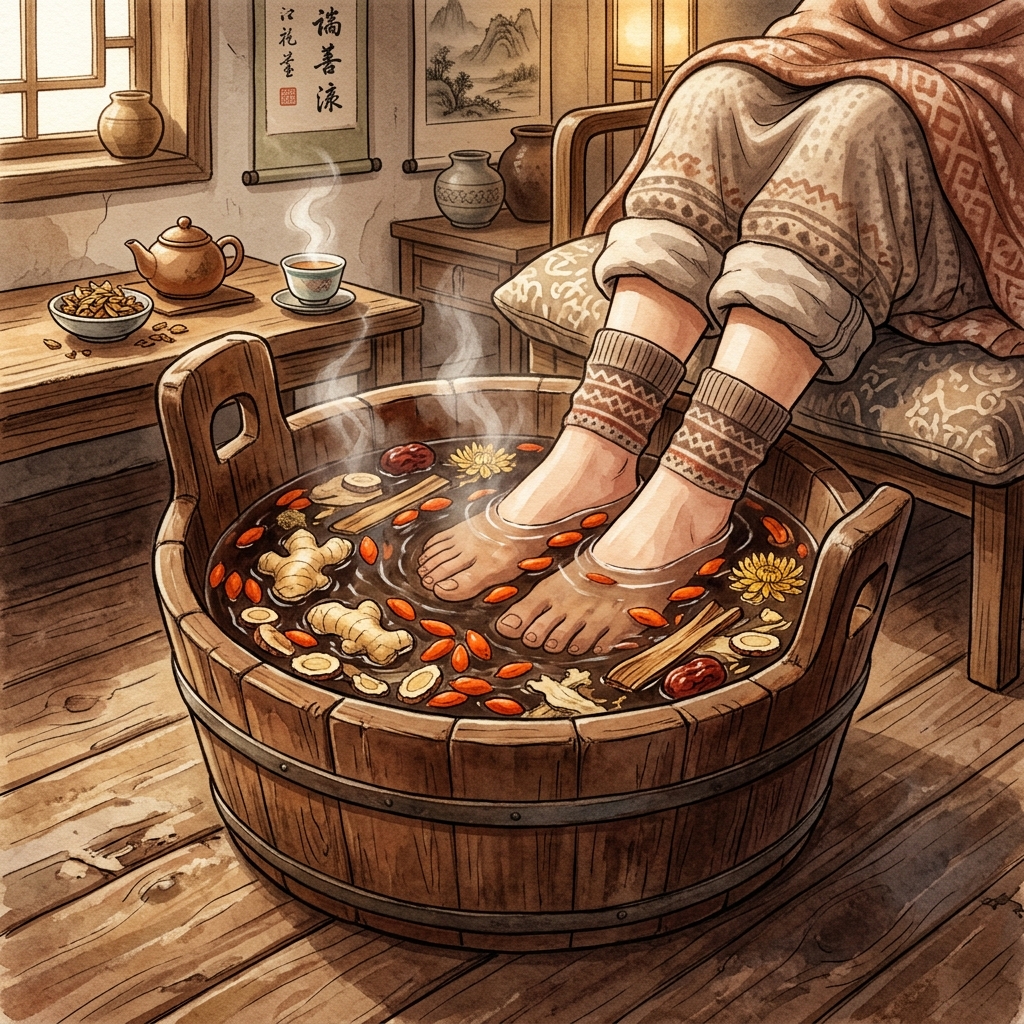 Ngâm Chân Nước Nóng (Herbal Foot Bath): 