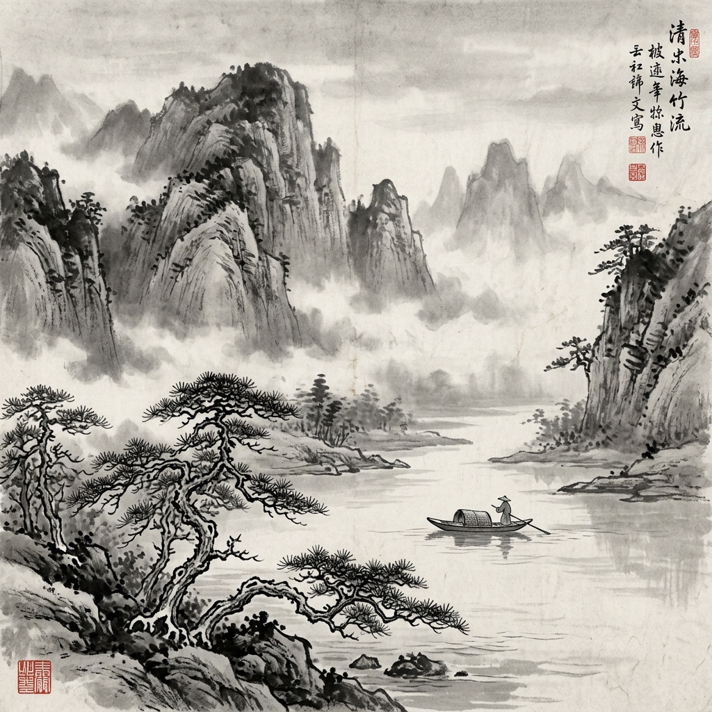 Tranh Thủy Mặc (Ink Wash Painting): Nghệ Thuật Khoảng Trắng Của Tâm Hồn
