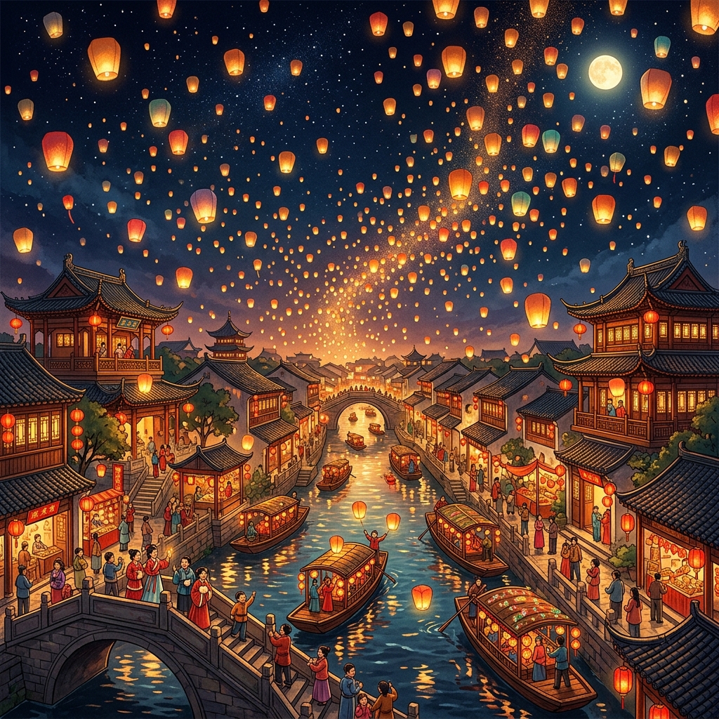 Lễ Hội Đèn Lồng (Lantern Festival): Đêm Nguyên Tiêu Rực Rỡ Và Lãng Mạn Nhất