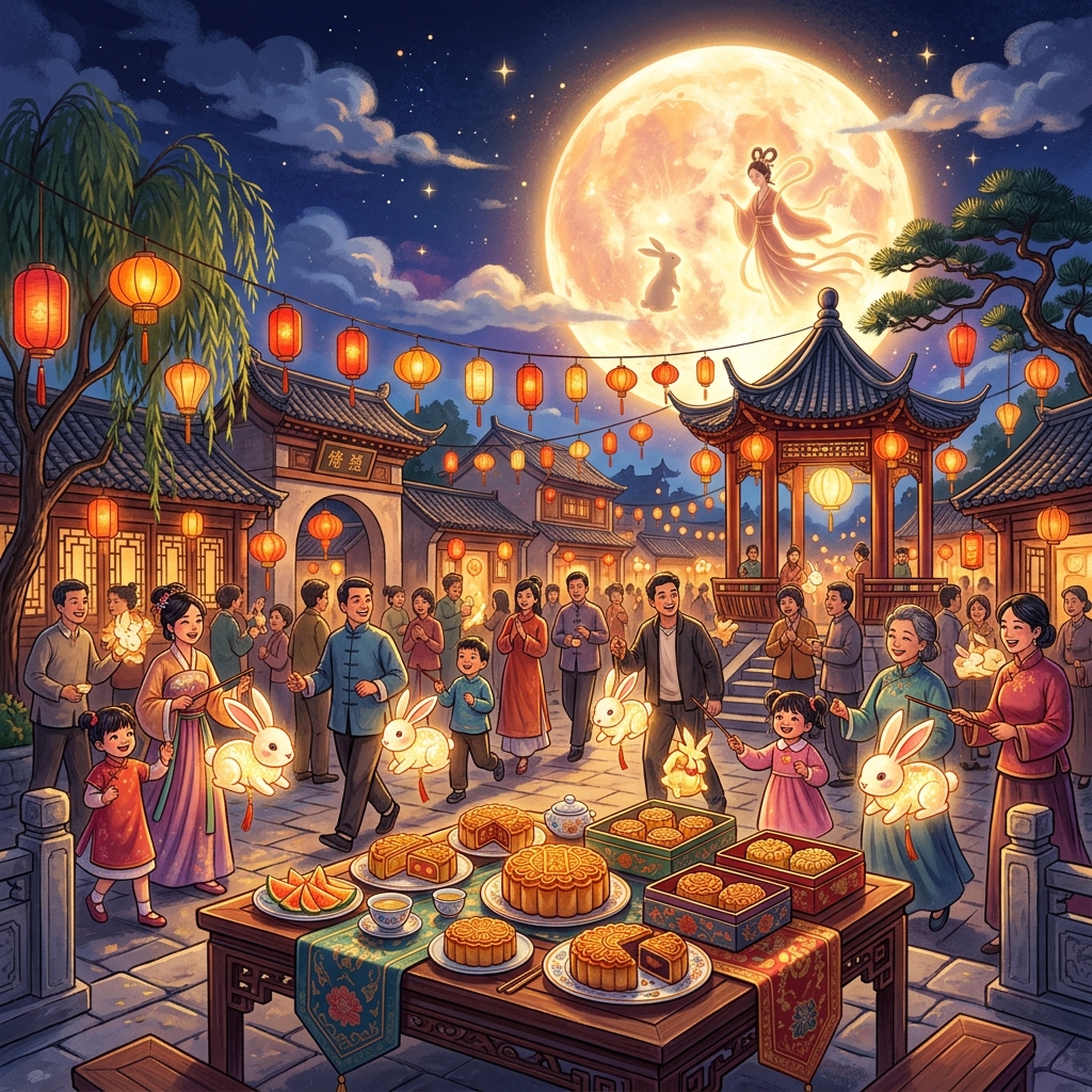 Tết Trung Thu (Mid-Autumn Festival): Sự Tích Hằng Nga Và Bánh Nướng