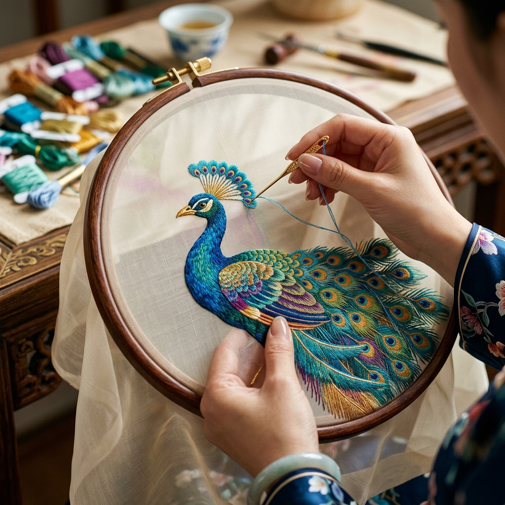 Tơ Lụa Và Thêu Thùa (Silk & Embroidery): Tứ Đại Danh Thêu Của Trung Hoa