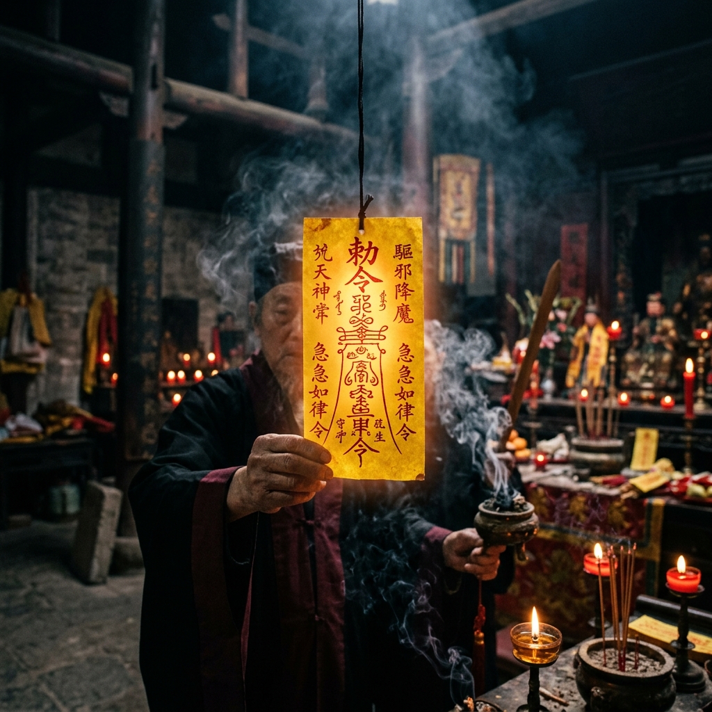 Đạo Giáo Bùa Chú (Taoist Talismans): Bí Ẩn Về Giấy Vàng Chữ Đỏ Trừ Tà