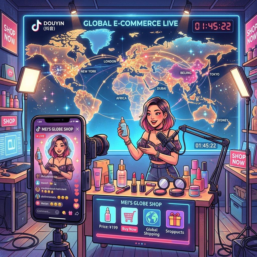 Thương Mại Xuyên Biên Giới (Cross-border E-commerce): Quyền Lực Của Livestream TikTok/Douyin