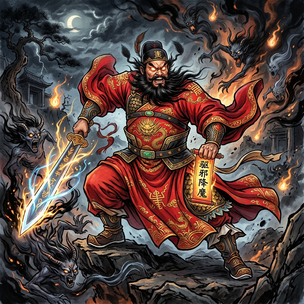 Chung Quỳ (Zhong Kui): Vị Thần Bắt Ma Ngoại Hình Xấu Xí Nhưng Chung Tình